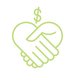 Dollar Handshake icon design