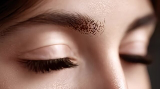 Close-up of a Woman's Eyes Showcasing Eye Structure and Facial Aesthetics