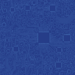 Obraz premium Detailed close-up view of intricate blue circuit board patterns.