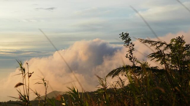 Cloudscape over genting highlands in malaysia at sunset