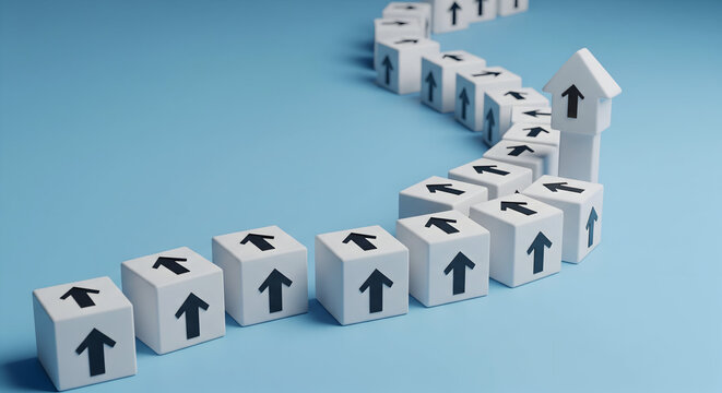 Achieve your goals with a clear path to success and strategic steps for business growth and upward trends