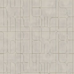 Fototapeta premium Minimalist tessellation fabric design with geometric precision, limited color palette, and strategic negative space for clarity and balanced textile patterns.