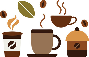 National coffee day vector graphics collection for delicious coffee moments
