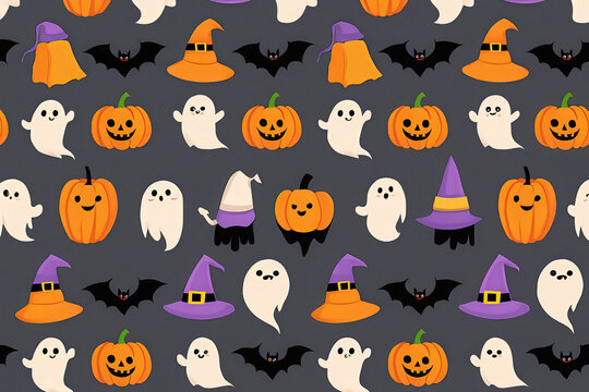 Halloween Pattern Design Elements
