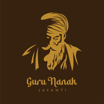 vector guru nanak jayanti poster template