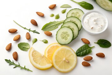 Natural Beauty Recipe - Lemon, Cucumber, & Almond Mask