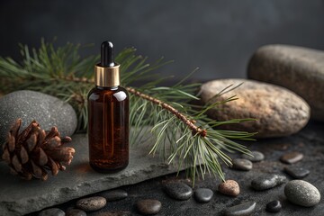 Luxury Essential Oil - Pine & Stone Wellness Product Photography