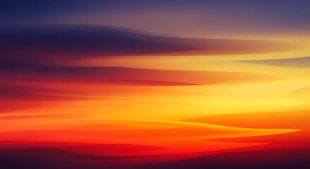 Obraz premium Abstract sunset gradient blending orange, yellow, and dark purple hues