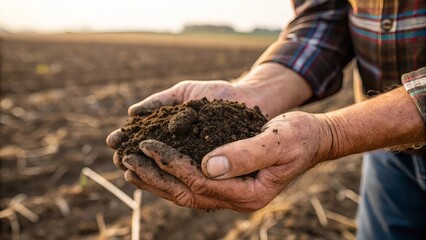 Soil quality assessment farmer hands examining dirt agriculture field analysis expert 88