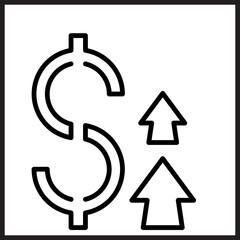 Dollar Chart Up icon design