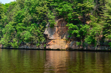 Scenic Rock Formations at the Wisconsin Dells