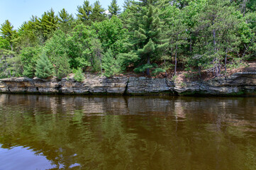 Scenic Rock Formations at the Wisconsin Dells