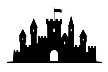 Obraz premium Medieval Castle Silhouette