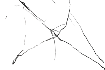 Abstract, dark image with radiating, intersecting lines and scattered small marks