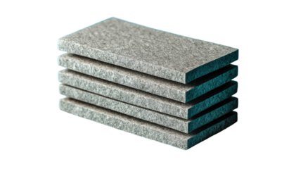 Stacked Gray Rectangular Pavers Close Up Isometric