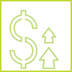 Dollar Chart Up icon design