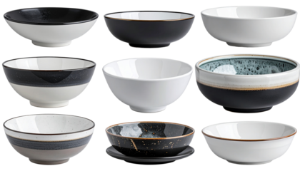 Serving bowl display home kitchen imags isolated on transparent back ground 