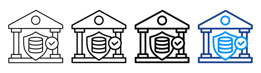 Data Governance Icon Different Style Outline Collection Set