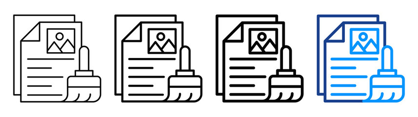 Data Cleaning Icon Different Style Outline Collection Set