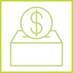 Dollar Donation icon design
