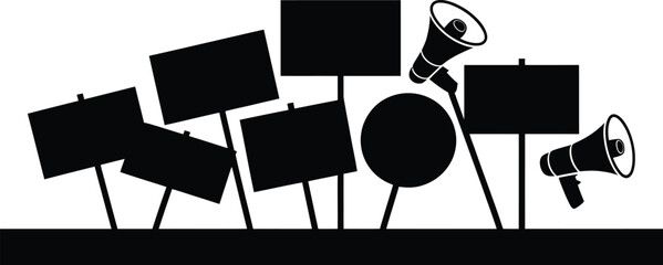 Blank Protest Signs 