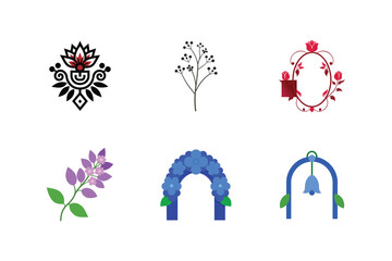 Modern abstract geometric shapes with vibrant color accents