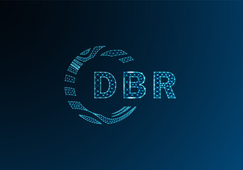 DBR low poly letter logo vector design. DBR lower poly logo design. DBR unique low poly logo design.