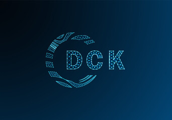 DCK low poly letter logo vector design. DCK lower poly logo design. DCK unique low poly logo design.