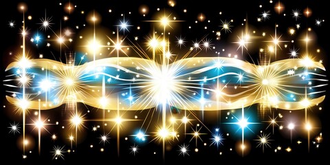 Obraz premium Stars Illuminate the Night Sky with Brilliant Light and Cosmic Radiance