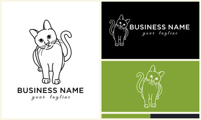 Cute Cat Logo Design Variations.