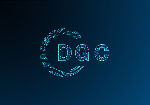 DGC low poly letter logo vector design. DGC lower poly logo design. DGC unique low poly logo design.