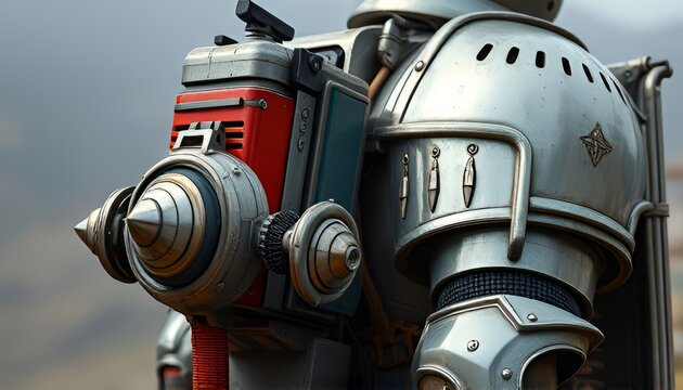 119 Detail Highlight the bulky impractical jetpack juxtaposed wi