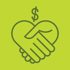 Dollar Handshake icon design