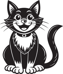 Cartoon Vector Smiling Cat