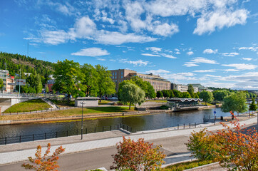 Fototapeta premium Sundsvall is a town in southern Norrland, central Sweden, located in the historic province of Medelpad and in the county of Västernorrland.
