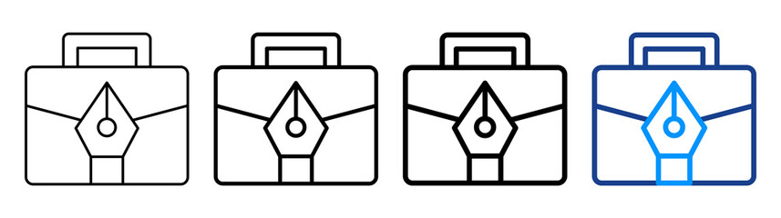 Job Design Icon Different Style Outline Collection Set