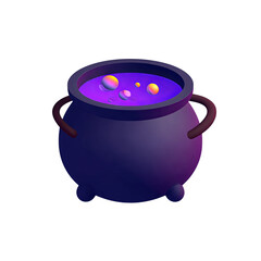 A magical cauldron bubbling with colorful potions, evoking mystery and enchantment.