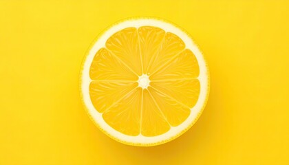 Close-up citrus slice, vibrant yellow