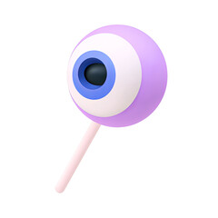 Colorful lollipop with an eye design, perfect for playful and whimsical themes.