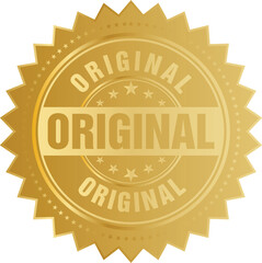 Original gold seal icon vector template