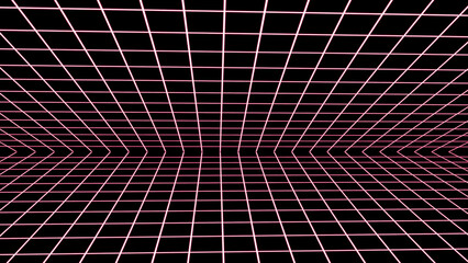 Vaporwave retro neon grid horizon background 