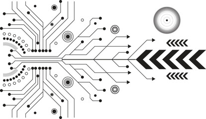 Abstract electronic circuit board background for technology design