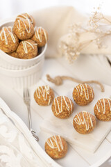 Carrot Cake Energy Balls – Healthy No-Bake Snack, Vegan, Gluten-Free, High-Fiber, Sugar-Free Protein Bites for Natural Energy and a Sweet Treat Anytime