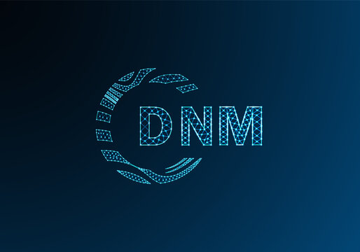 DNM low poly letter logo vector design. DNM lower poly logo design. DNM unique low poly logo design.