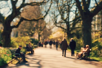 Blurred park scene on a sunny day (2)