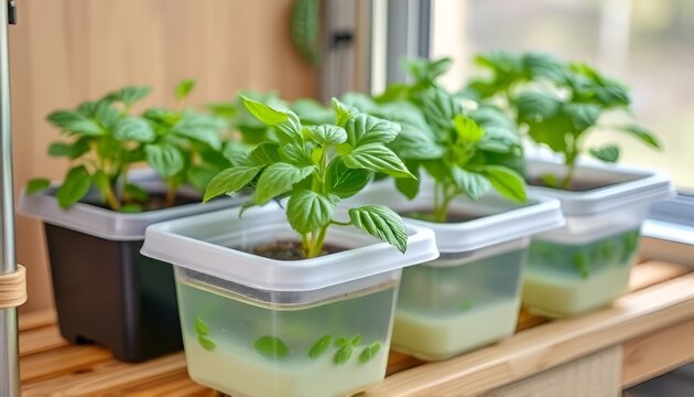 Hydroponic Containers Growing plants without soil using a nutrie