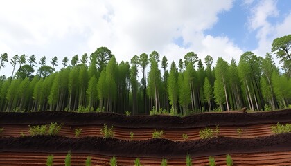 Implement strategies like afforestation and soil management to c