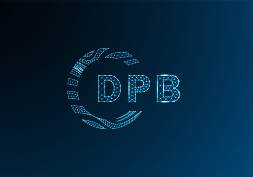 DPB low poly letter logo vector design. DPB lower poly logo design. DPB unique low poly logo design.