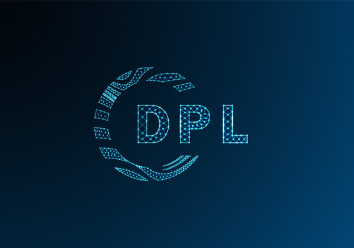 DPL low poly letter logo vector design. DPL lower poly logo design. DPL unique low poly logo design.
