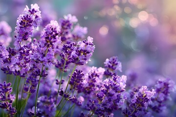 Fototapeta premium Lavender blooms in soft focus